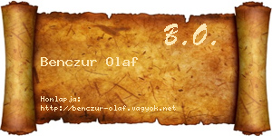 Benczur Olaf névjegykártya